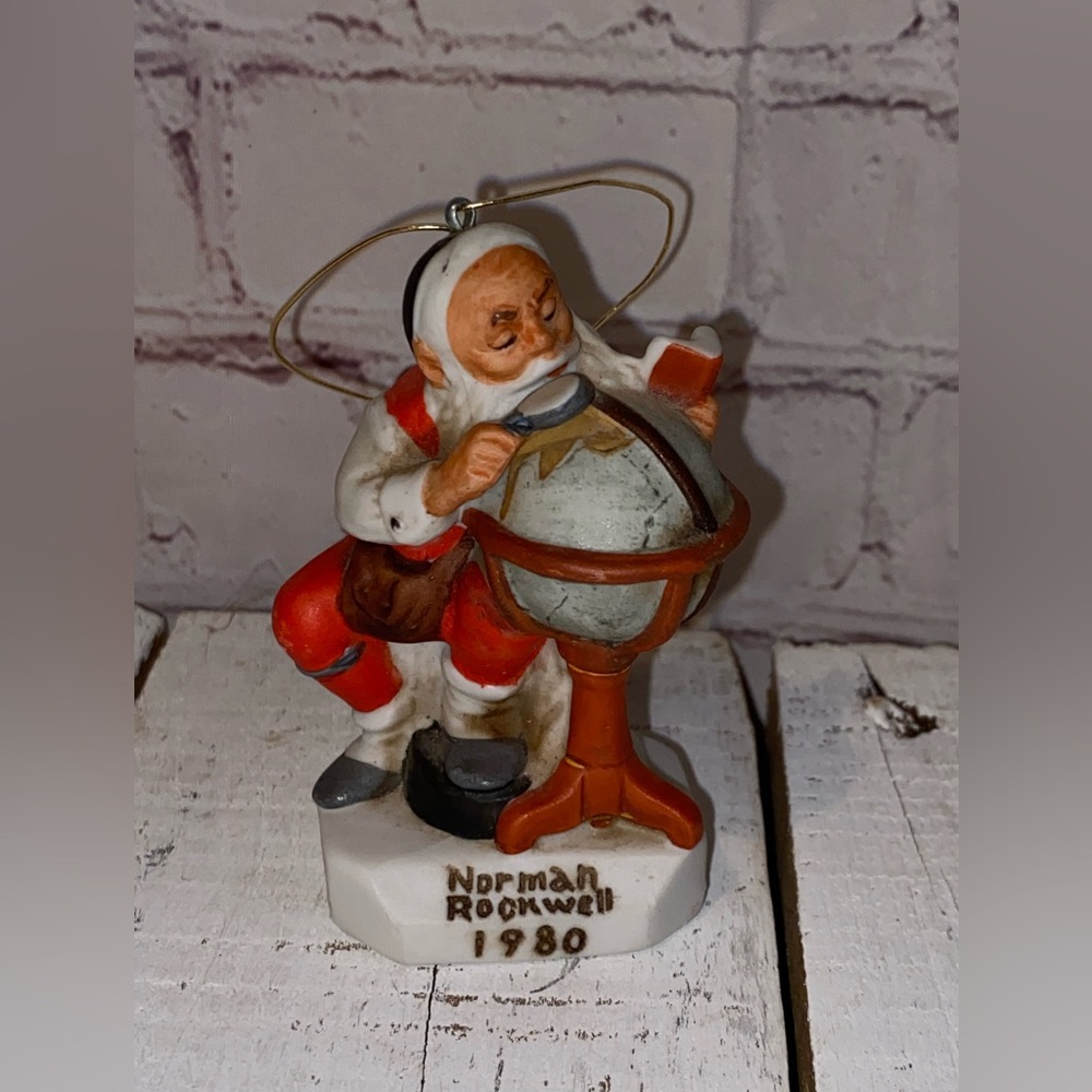 Norman Rockwell Santa 1980 Ornament